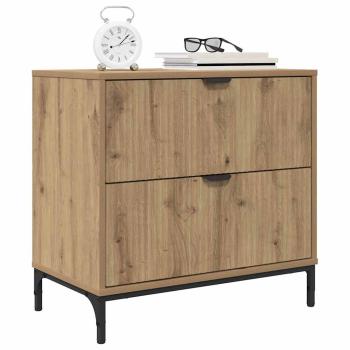 Nachttisch Eiche handwerklich 63,5 x 36 x 61 cm Holzwerkstoff