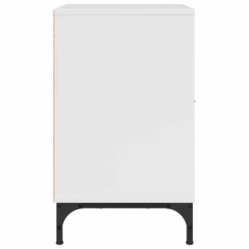 Nachttische 2 pcs Hochglanz-Weiß 49 x 36 x 61 cm Holzwerkstoff