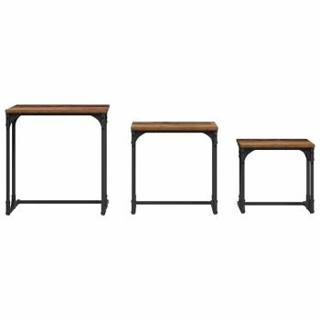 Nesting Couchtisch 3 pcs Altholz 50,5 x 35 x 53 cm