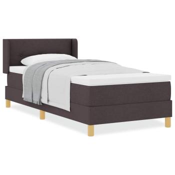 Boxspringbett Weiß und Dunkelbraun 90 x 190 cm Taschenfedern