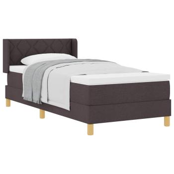 Boxspringbett mit Matratze Dunkelbraun 90 x 190 cm Stoff