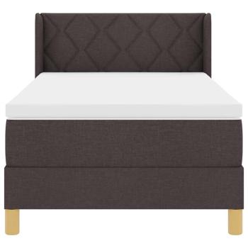 Boxspringbett mit Matratze Dunkelbraun 90 x 190 cm Stoff