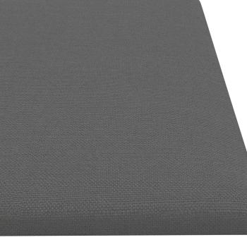 Wandpaneele 12 Stk. Hellgrau 60x15 cm Stoff 1,08 m²