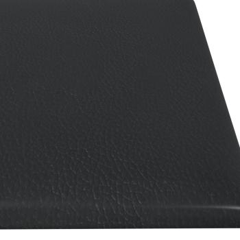 Wandpaneele 12 Stk. Schwarz 60x15 cm Kunstleder 1,08 m²