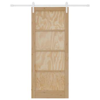 Schiebetür Natur und Weiß 86 x 211 cm