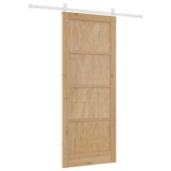 Schiebetür Natur und Weiß 86 x 211 cm