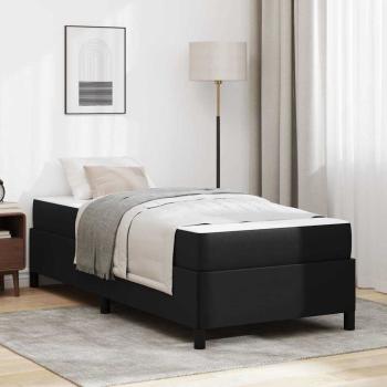 ARDEBO.de - Bettgestell mit Matratze Schwarz 90 x 190 cm Kunstleder