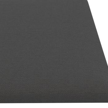 Wandpaneele 12 Stk. Dunkelgrau 60x15 cm Stoff 1,08 m²