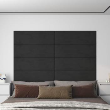 ARDEBO.de - Wandpaneele 12 Stk. Schwarz 90x30 cm Samt 3,24 m²