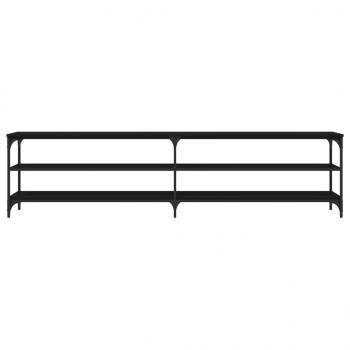 TV-Schrank Schwarz 200x30x50 cm Holzwerkstoff und Metall