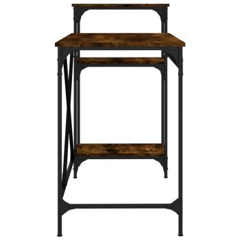 Schreibtisch mit Regal Räuchereiche 135x50x90 cm Holzwerkstoff