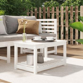 ARDEBO.de - Gartentisch Weiß 82,5x50,5x45 cm Massivholz Kiefer
