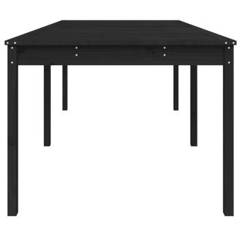 ARDEBO.de - Gartentisch Schwarz 203,5x100x76 cm Massivholz Kiefer