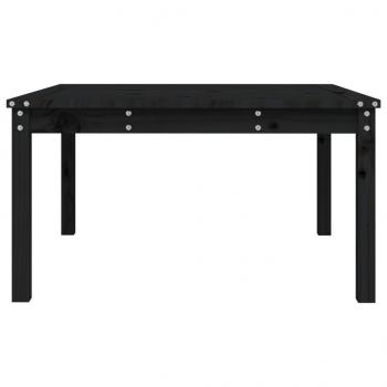 Gartentisch Schwarz 82,5x82,5x45 cm Massivholz Kiefer