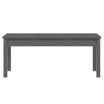 Gartenbank Grau 109x44x45 cm Massivholz Kiefer