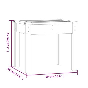 Gartenbank Schwarz 50x44x45 cm Massivholz Kiefer