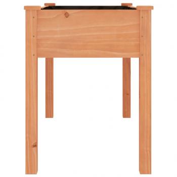 Pflanzkübel mit Einsatz Braun 118x59x76 cm Massivholz Tanne