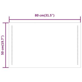LED-Badspiegel 80x50 cm