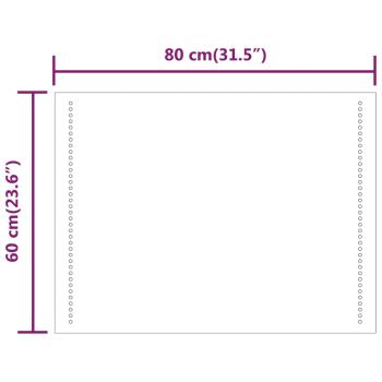LED-Badspiegel 80x60 cm