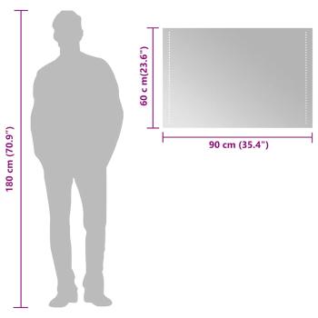 LED-Badspiegel 90x60 cm