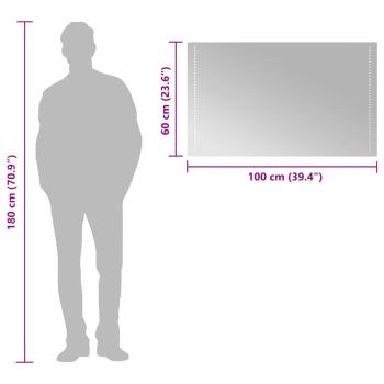 LED-Badspiegel 100x60 cm