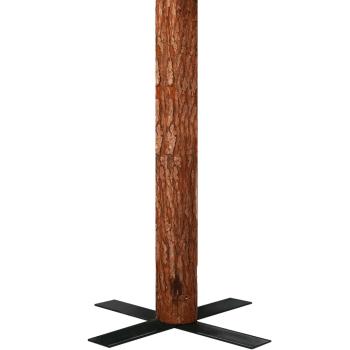 Weihnachtsbaum Schlank mit Echtholz und Zapfen Grün 180 cm PVC