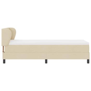 Boxspringbett mit Matratze mit Matratze Creme 80 x 200 cm Stoff