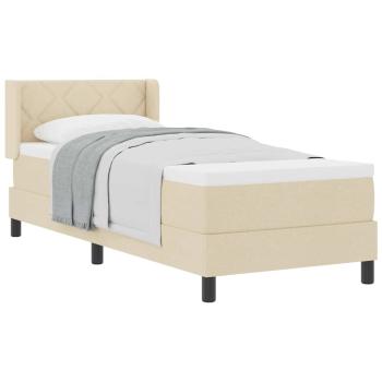 Boxspringbett mit Matratze mit Matratze Creme 80 x 200 cm