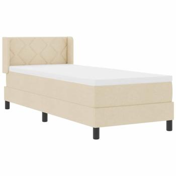Boxspringbett mit Matratze mit Matratze Creme 80 x 200 cm
