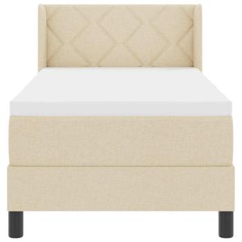 Boxspringbett mit Matratze mit Matratze Creme 80 x 200 cm