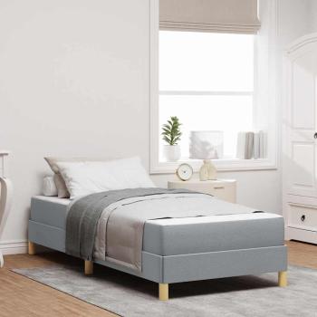 ARDEBO.de - Boxspringbett Hellgrau und Braun 90 x 190 cm