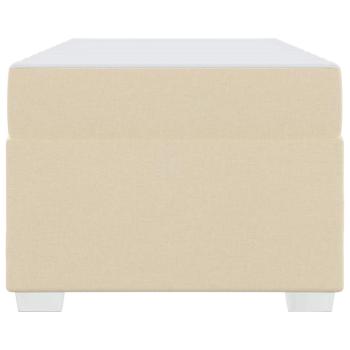 Bettgestell Creme 90 x 190 cm Stoff