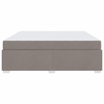 Bettgestell Taupe 200 x 200 cm Stoff