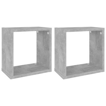 Würfelregale 2 Stk. Betongrau 26x15x26 cm