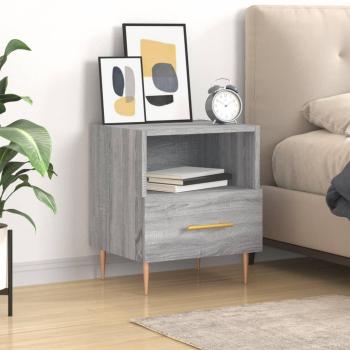 ARDEBO.de - Nachttisch Grau Sonoma 40x35x47,5 cm Holzwerkstoff