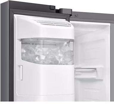 Samsung RS90F64EDTEF Stand Side-by-Side Kombination, 91,2 cm breit, 621 L, NoFrost+, Eis- und Wasserspender, Festwasseranschluss, Edelstahloptik