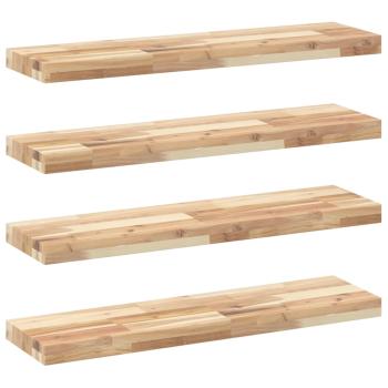 ARDEBO.de - Schweberegale 4 Stk. 80x20x4 cm Massivholz Akazie Unbehandelt
