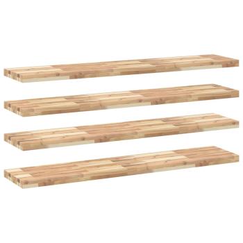 ARDEBO.de - Schweberegale 4 Stk. 120x30x4 cm Massivholz Akazie Unbehandelt