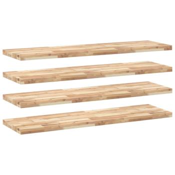 ARDEBO.de - Schweberegale 4 Stk. 140x40x4 cm Massivholz Akazie Unbehandelt