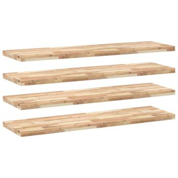 Schweberegale 4 Stk. 160x40x4 cm Massivholz Akazie Unbehandelt