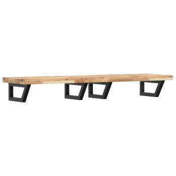 ARDEBO.de - Waschbeckenregal Wandmontage Stahl und Akazienholz