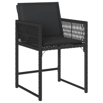 Garten Essgruppe 5 pcs Schwarz Poly-Rattan