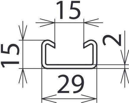 Dehn AS SAK 1000 V2A Ankerschiene, NIRO, L 1000mm, für Schirmanschlussklemmen (308421)