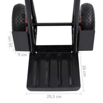 Teleskop-Sackkarre 200 kg Schwarz und Rot