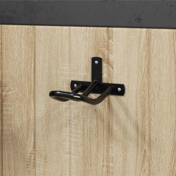 ARDEBO.de - Trensenhalter Wandmontage Schwarz Eisen