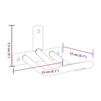 Trensenhalter Wandmontage Schwarz Eisen