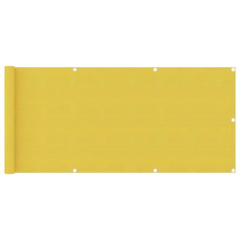ARDEBO.de - Balkon-Sichtschutz Gelb 75x500 cm HDPE