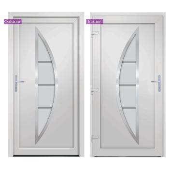 Haustür Weiß 98x208 cm PVC