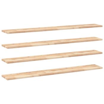 Schweberegale 4 Stk. 140x20x2 cm Massivholz Akazie Unbehandelt