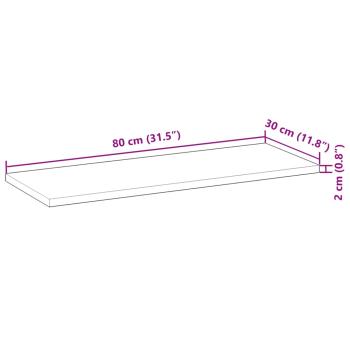 Schweberegale 2 Stk. 80x30x2 cm Massivholz Akazie Unbehandelt